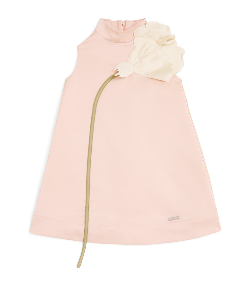 Jessie and James children's satin dress with floral details (3-8 years), UK version