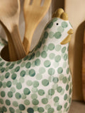 Sage Green Pat the Chicken Utensil Pot