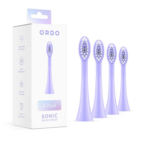 Ordo sonic brush heads violet lavender 4pack, imported from the UK