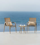 Marina outdoor armchair with stainless steel frame, imported from the UK