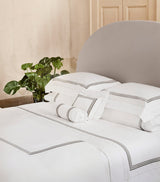 Egyptian Cotton Standard Pillowcase with Triple-Embroidered Stripe 50cm x 90cm