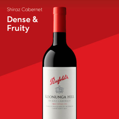 Penfolds red wine Shiraz Cabernet 750ml, imported from the UK