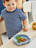 JoJo Maman Bébé blue silicone mealtime bear set, UK version