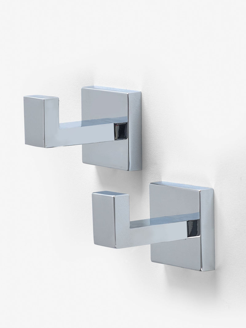 Chrome wall mount hooks set of 2 - British product