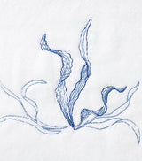 Organic Cotton Bath Sheet with Seaweed Embroidery 120cm x 160cm