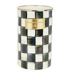MacKenzie-Childs Courtly Check enamel utensil holder, imported from the UK