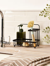 Black Sinktop Organiser Caddy Kitchen Sink Organiser 20x22x12.5cm