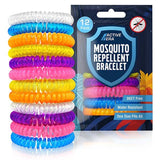 Active Era Mosquito Bands 12 Pack Assorted Insect Repellent Bracelets