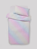 Rainbow Ombre polycotton duvet cover and pillowcase set, imported from the UK