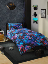 Glow In The Dark Gamer Duvet Cover and Pillowcase Set