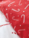 Catherine Lansfield White Christmas Candy Cane duvet cover set - British product