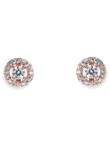 Ivory & Co Rose Gold Balmoral Crystal Dainty Earrings Jewellery
