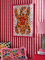 Eleanor Bowmer Pink/Orange Leopard Framed Wall Art 70cm x 50cm