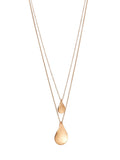 Gold Tone Petal Two Layer Necklace