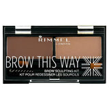 Rimmel Brow This Way Sculpting Kit Medium Brown Eyebrow Set