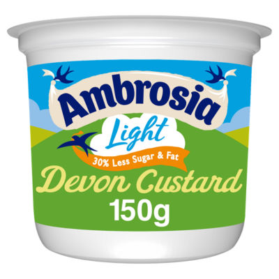 Ambrosia Light Low Fat & Reduced Sugar Custard Pot 150g - British product