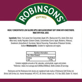 Robinsons Apple & Blackcurrant Squash 66ml, imported from the UK