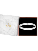 Lipsy Silver Plated Heart Bangle Gift Boxed Bracelet