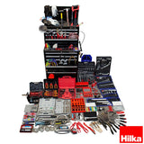 Hilka 1730 Piece Professional Mechanics Tool Kit with 15-Drawer Tool Chest