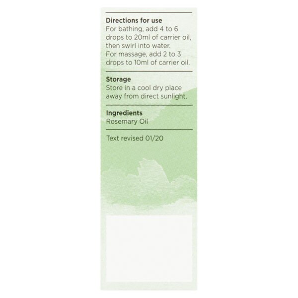Superdrug Habitual Pure Rosemary Essential Oil 10ml GOODS Superdrug