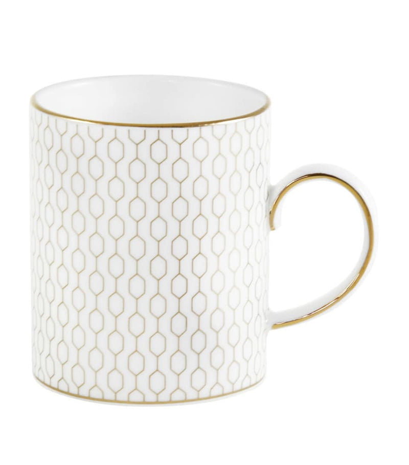 Fine Bone China Mug with Pastel Geometric Print