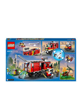 City Fire Command Unit Truck Toy with Drones and Minifigures 60374