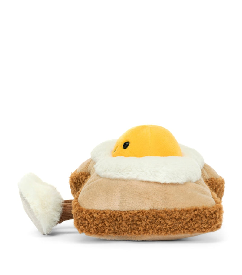 Egg-Shaped Soft Toy with Fluffy Slippers for Newborns, Approx. 16cm Wide