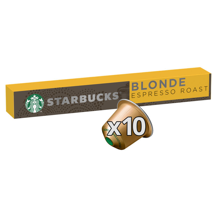 Starbucks By Nespresso Blonde Espresso Roast Coffee Pods 10 Capsules GOODS ASDA