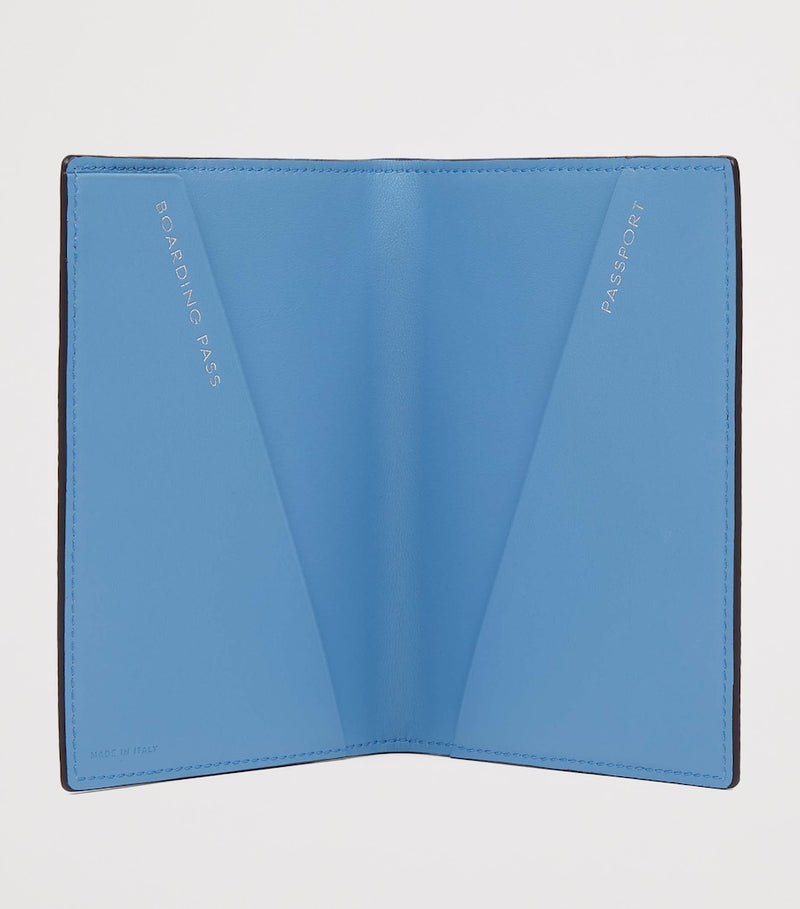 Smythson Panama Leather Stars Passport Cover 14.5cm x 10cm (British brand)