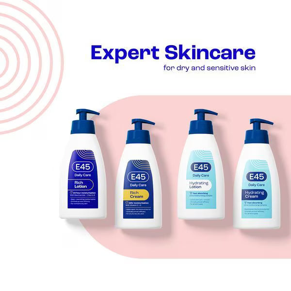 E45 Rich 24h Lotion with pump 400ml - British product