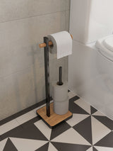 Croydex Freestanding Black Toilet Roll Holder