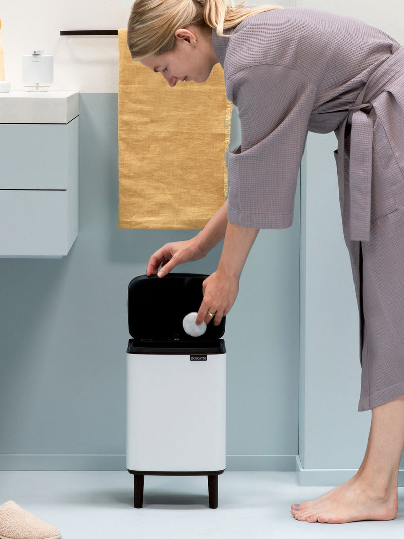 Brabantia White Bo Hi 7L waste bin - British product