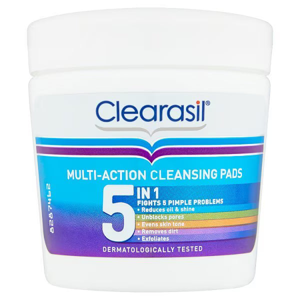 Clearasil cleansing pads acne treatment 65 count - British product