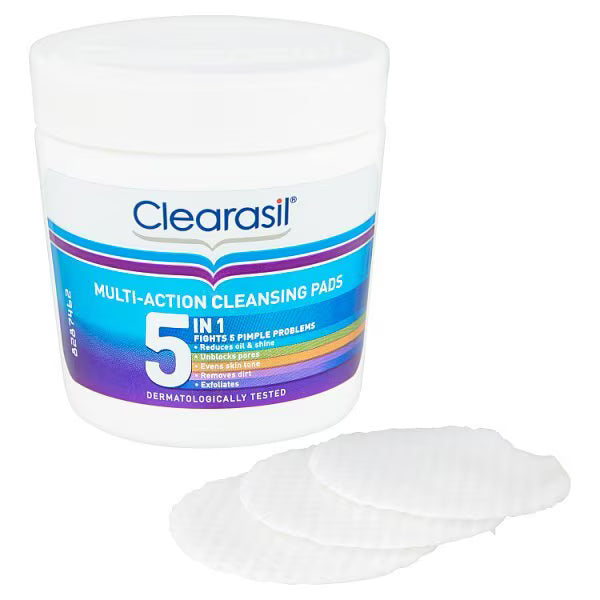 Clearasil cleansing pads acne treatment 65 count - British product