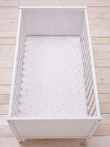Silentnight 2 Pack Pink Stars Safe Nights Cot 100% Fitted Sheets
