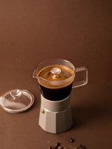 La Cafetière Cream 6 Cup Glass Espresso Maker