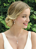 Ivory & Co Rhodium Serrano And Pearl Classic Drop Earrings