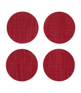 Chilewich Set of 4 Basketweave Round Coasters (10cm)