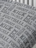 Bedlam Grey Kids Football Fitted Fitted Sheet