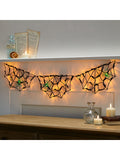 Lights4fun Black 90cm Spider Web Battery Operated Light
