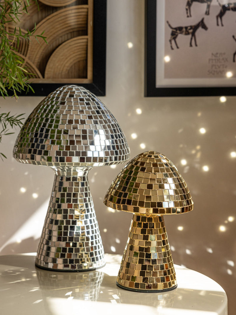 Rockett St George gold mushroom ornament 20cm x 13cm x 13cm, imported from the UK