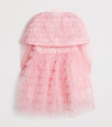 Children's Tulle Ruffle Cape Dress with Cotton Lining and Zip Fastening, Age Range 4-16 Years