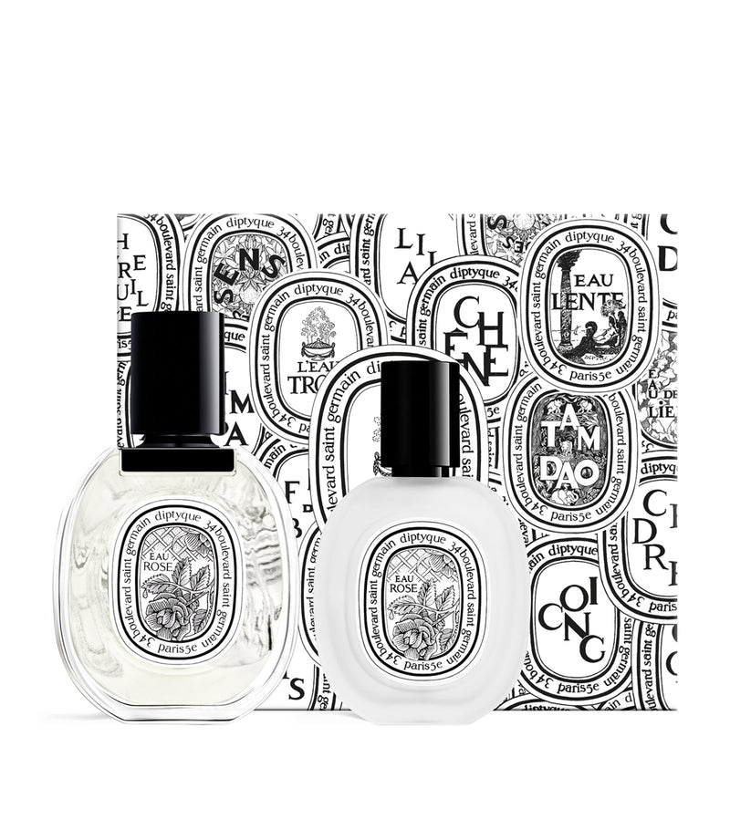 Diptyque Rose eau de toilette and hair mist fragrance gift set 50ml - British product