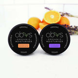 Obvs Skincare Wellbeing Giftset Organic Facial Moisturiser Morning Mandarin Evening Lavender 2x100ml