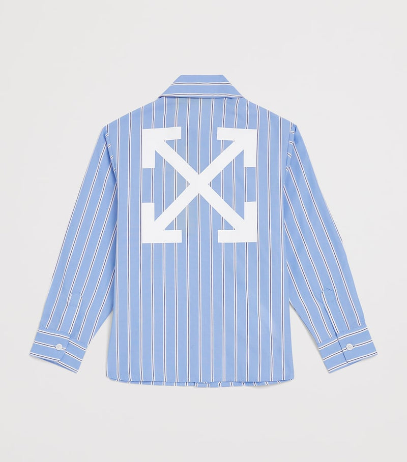 Off-White kids cotton stripe arrows shirt 4-12+ years, imported from the UK