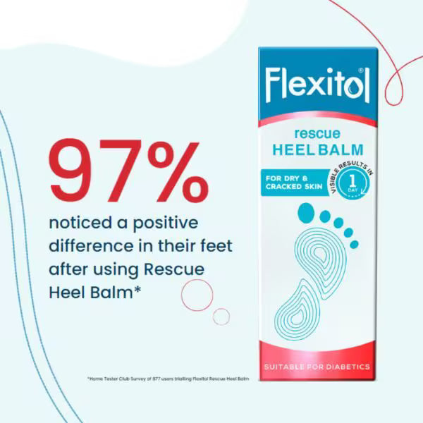 Flexitol Heel Balm Foot Cream 112g tube - British product