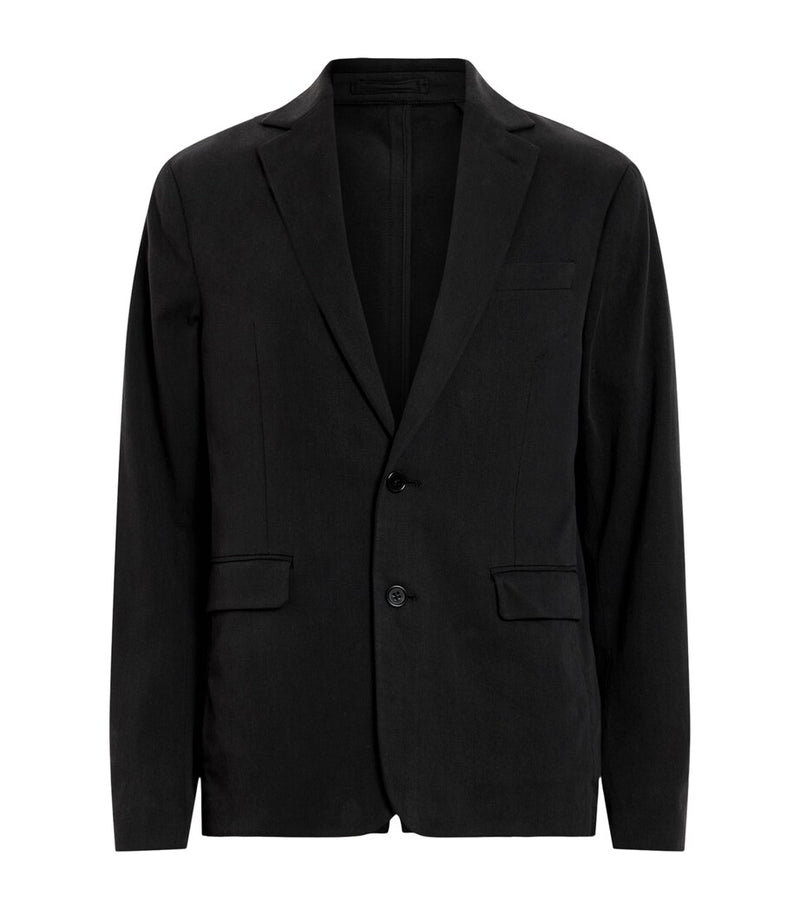AllSaints classic black double-breasted cotton blend blazer - British product