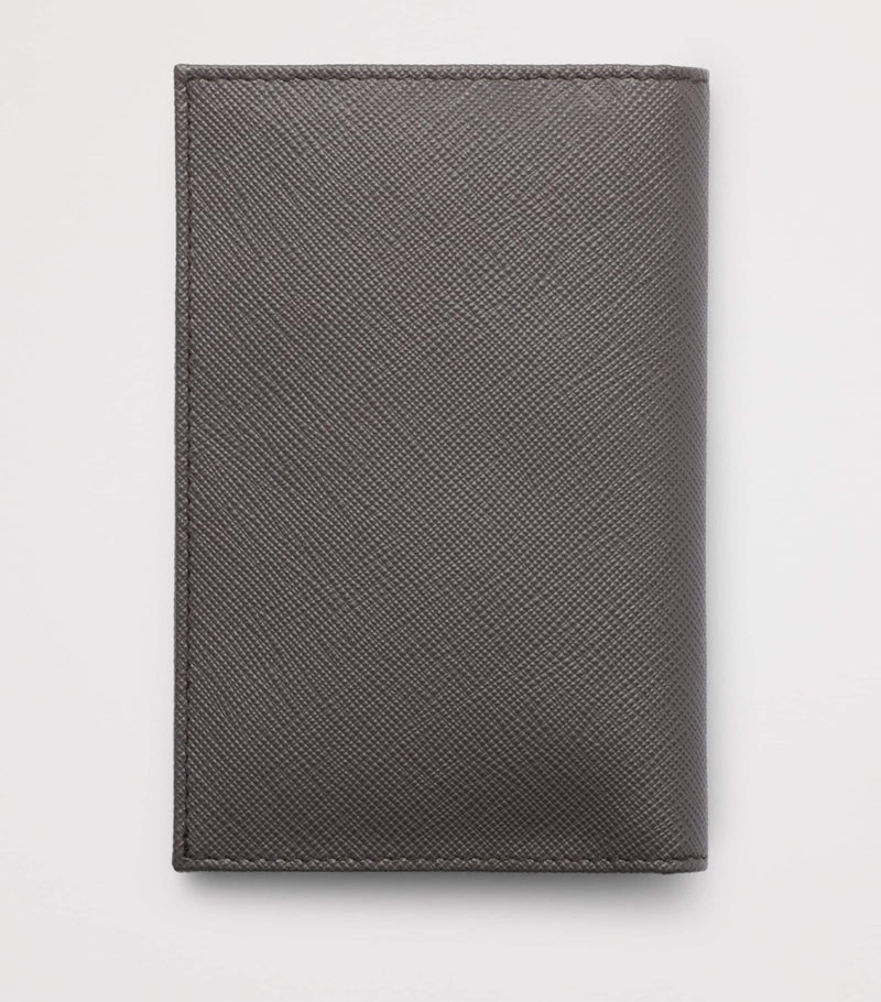 Prada Saffiano Leather Logo Passport Holder, imported from the UK