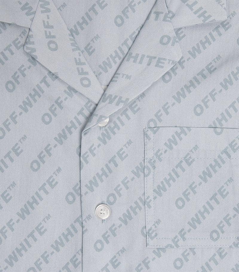 Off-White Kids Logo Bowling Shirt 4-12+ Years, imported from the UK