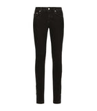 Slim-Fit Coloured Denim Biker Trousers with Multiple Zipped Pockets